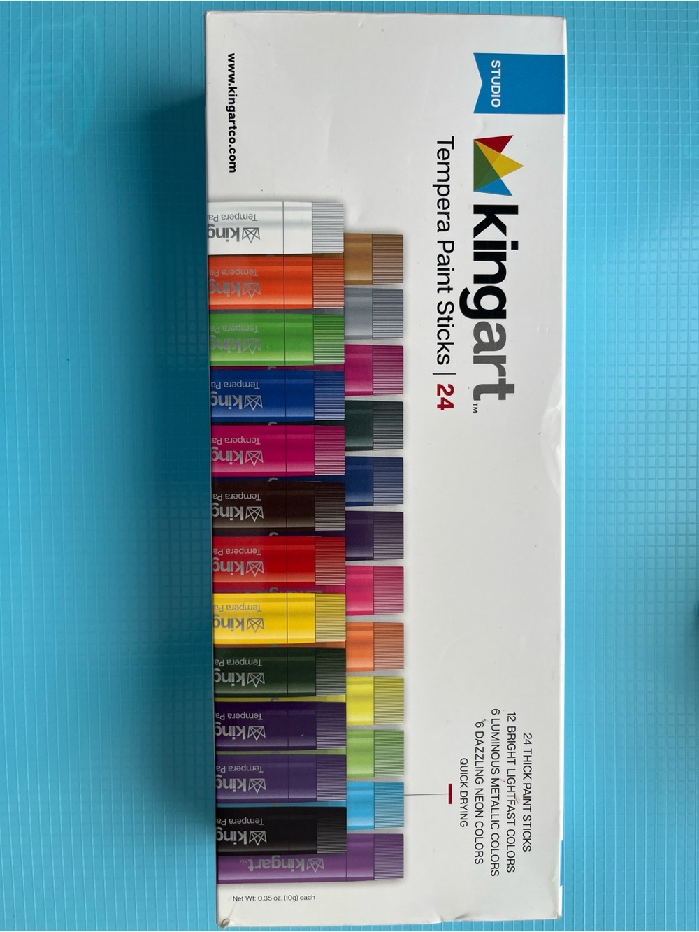 Kingart Tempera Paint Sticks - Vibrant Multicolor Set (24)